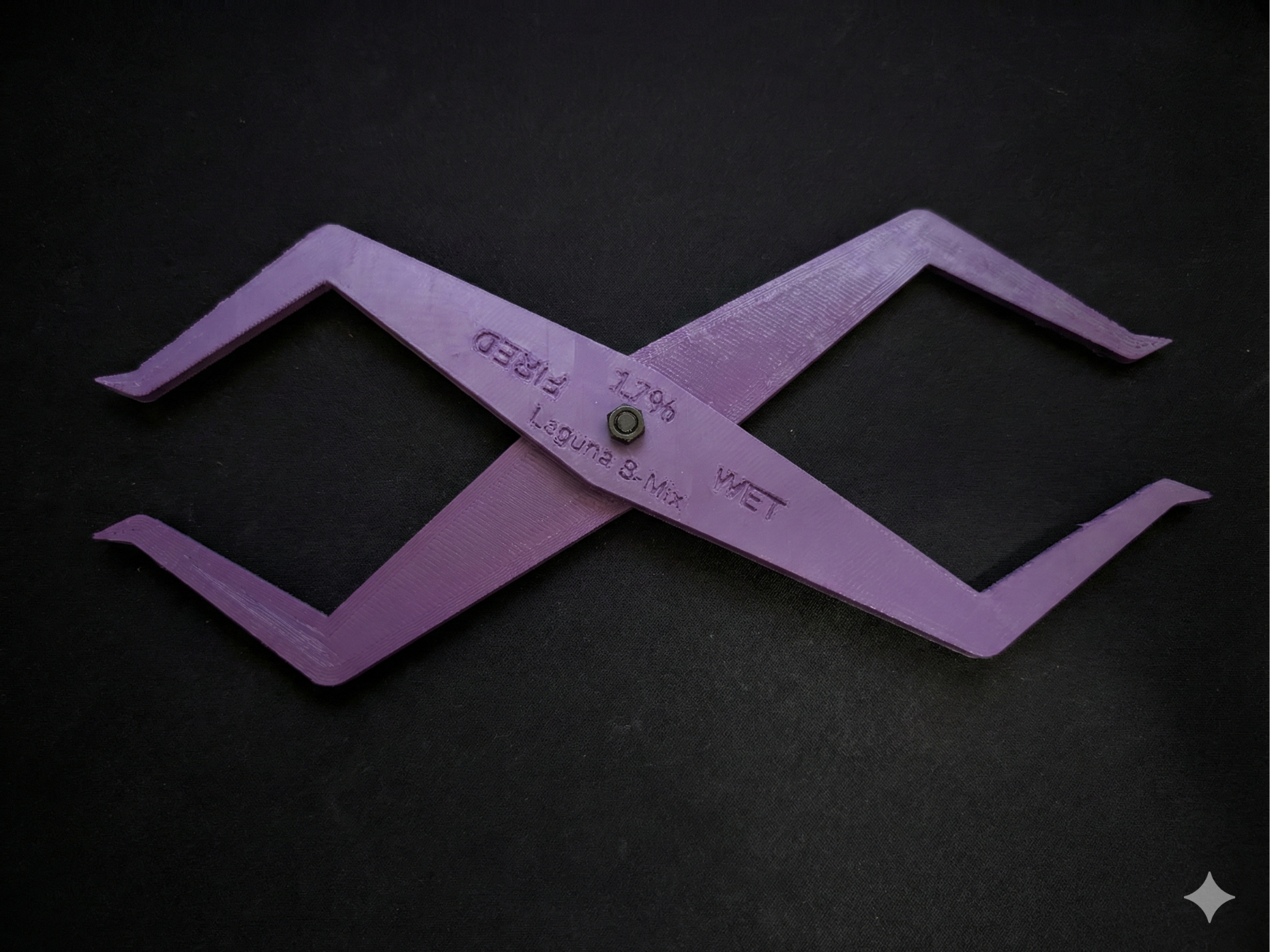 Parametric Pottery Shrinkage Caliper made with the Torrify workflow